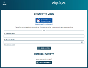 capture d'écran connectez vous cbp4you